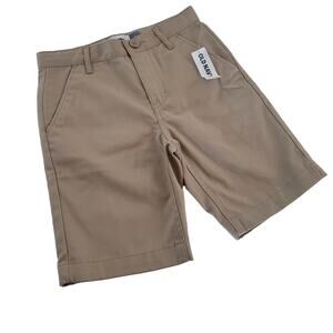 New 6 Old Navy flat front Chino tan shorts